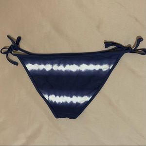 Arie Blue and White Tie Dye Bikini Bottoms